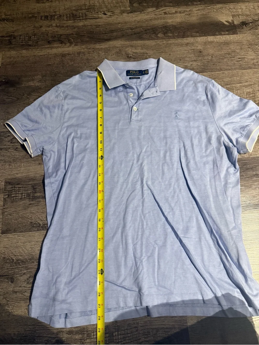 Ralph Lauren Light Blue Polo with White Trim